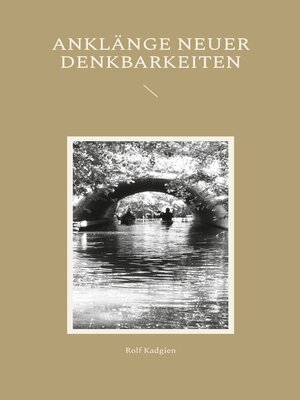 cover image of Anklänge neuer Denkbarkeiten